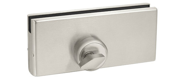 Bottom Glass Door Patch Lock (PFD-100) Satin Stainless Steel