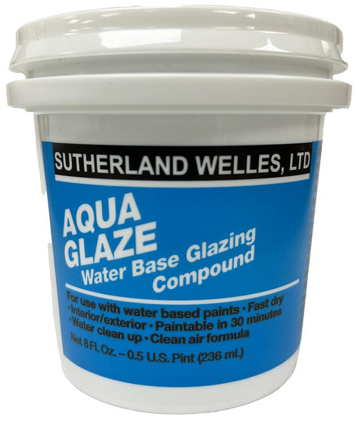 Aqua Glaze Fast Dry Water Base Glazing Compound - 1/2 Pint Case of 12