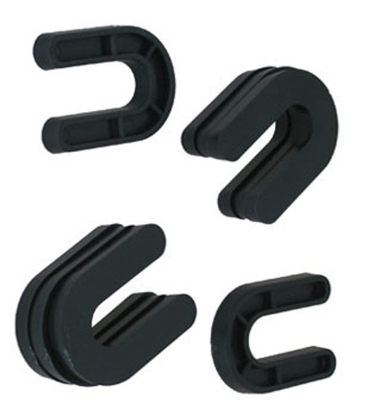 1/4" x 2" Black Plastic Horseshoe Shims Case of 500