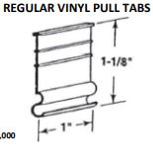 1 " Vinyl Screen Pull Tabs Black - Pack of 100