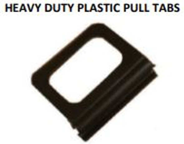 1 " Vinyl Heavy Duty Screen Pull Tabs Black - Pack of 100