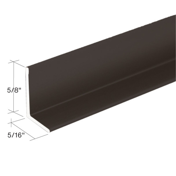 Black Anodized 5/16" x 5/8" L Angle for Mirror and Trim 95"