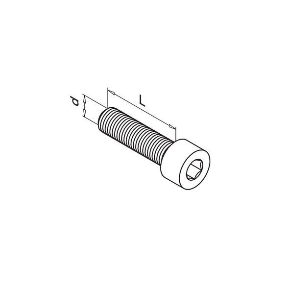 HEX Head Screw 316SS M8 x 1-3/8" Coarse Thread - Pack of 4
