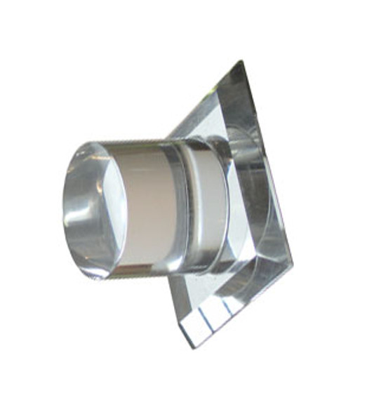 Acrylic Mirror Square Base Knob - Round Post