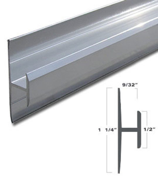 Bright Silver Anodized Aluminum Division Channel