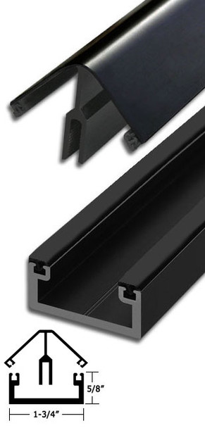 Bronze Anodized Aluminum 90 Corner Shallow Back Division Bar 95" Long
