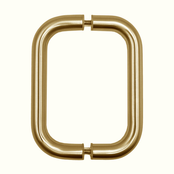 Satin Brass 6" Tubular Shower Door Pull Handles