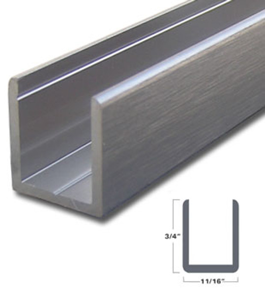 Brushed Nickel Aluminum Deep U-Channel