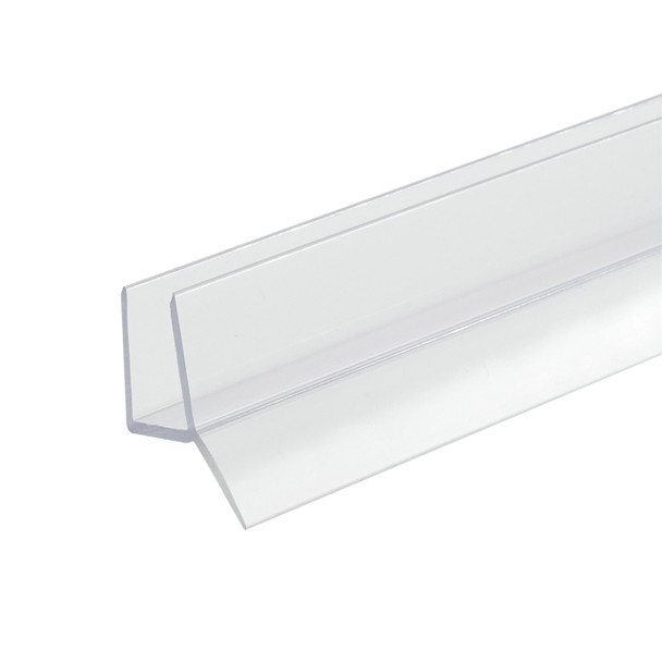 Clear Shower Door Bottom Rail and Wipe Seal For 3/8" Glass- 32-1/2"