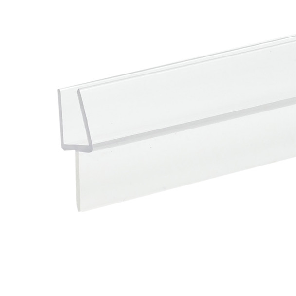 Clear Shower Door Rail and Wipe Seal For 3/8" Glass- 47" Long