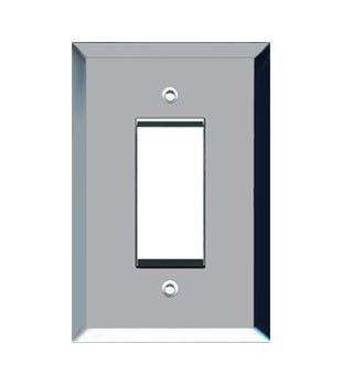 Custom Jumbo Single Decora Glass Mirror Switch Cover Plate