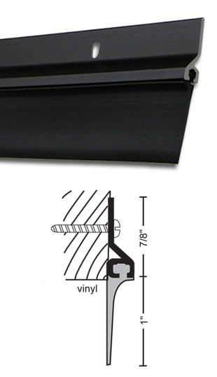 Dark Bronze Anodized Aluminum With Vinyl Door Sweep 48