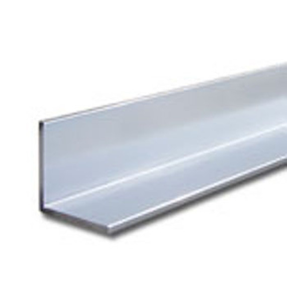 1" x 1" x 3/64" Aluminum Angle Anodized Bright Silver Finish 47-7/8"