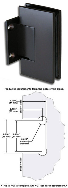 Oil Rub Bronze American Classic Wall Mount Short Back Plate Shower Door Hinge