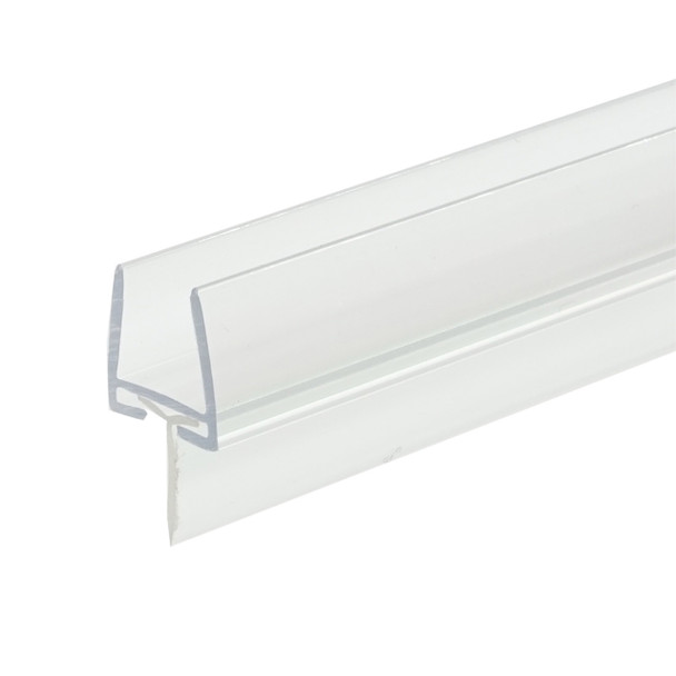 Polycarbonate Shower Door Rail and Wipe Seal For 1/2" Glass- 47" Long