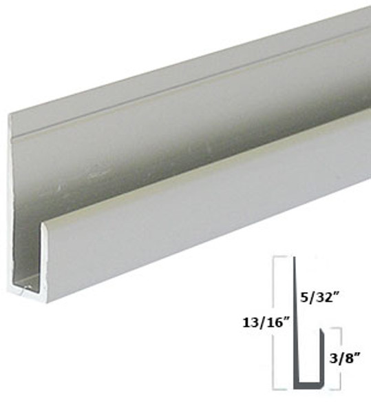 Satin Anodized Aluminum 1/8" J Channel 47-7/8"