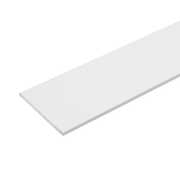 1-1/4" X 1/16" Aluminum Flat Bar White Finish with Tape 47-7/8"