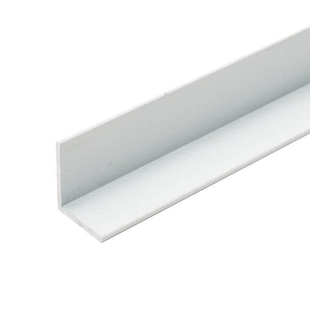 3/4" x 3/4" x 3/64" Aluminum Angle Bright White Powder Coat Finish 95"