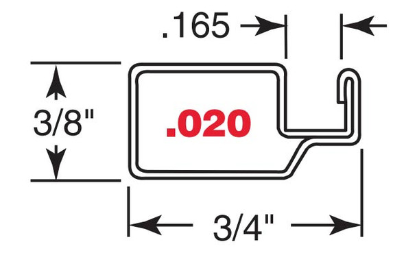 3/8" White Finish Aluminum Screen Frame .020 -  72" (10 Pack)
