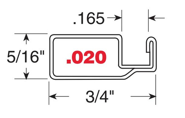 5/16" Bronze Finish Aluminum Screen Frame .020 -  72" (10 Pack)