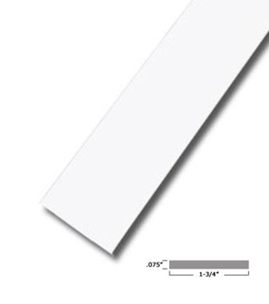 White Vinyl Flat Bar Window Trim with Tape