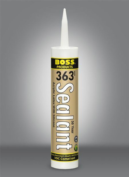 Boss 363 Acrylic Latex With Silicone 50 year Sealant - White