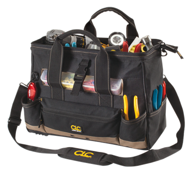 16″ TOOL BAG WITH TOP-SIDE PLASTIC PARTS TRAY