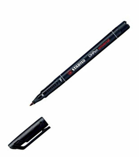 Stabilo Black Felt Glass Marking Pen 1mm Medium Tip