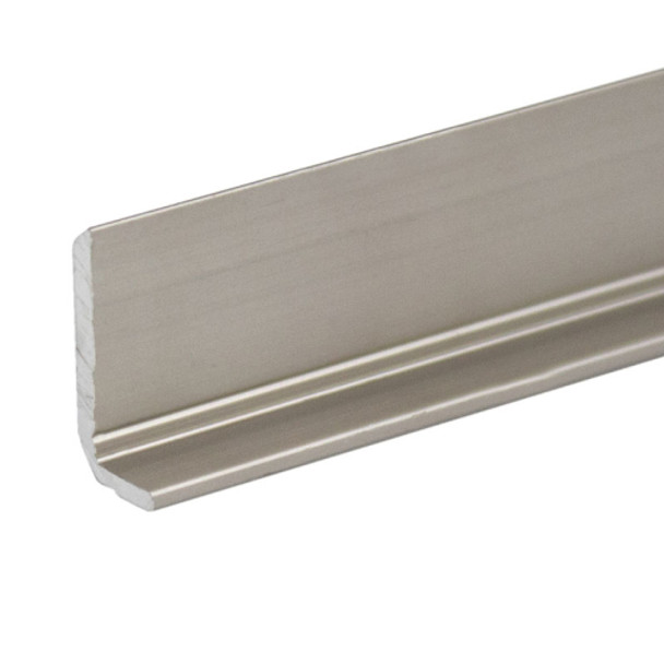 Brushed Nickel 1/4" x 5/8" L Angle for Mirror and Trim 95"