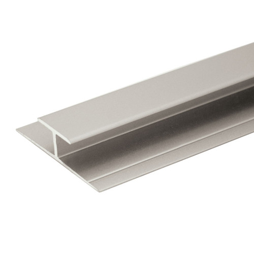 Brushed Nickel Aluminum 1/4" Mirror Mounting Division Bar 95" Long