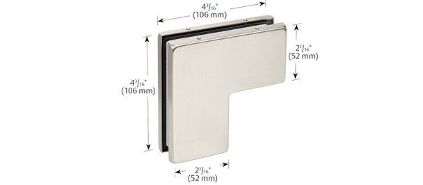 Glass Sidelite Transom Patch (PFT-60) Satin Stainless Steel