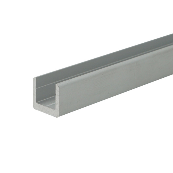 1/4" Aluminum U-Channel Satin Silver Anodized  95" Long