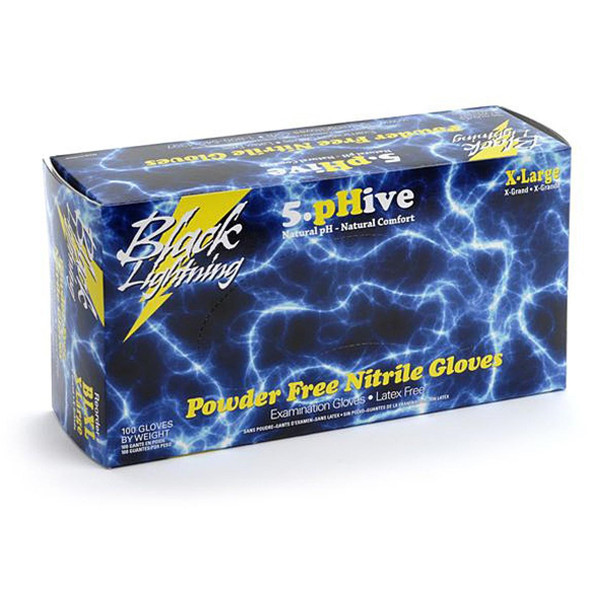 Black Lightening Nitrile Gloves Medium (100)