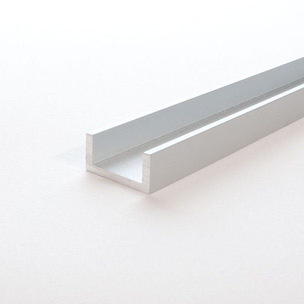 1" x 1/2" x 1/8" Wall Clear Anodized U-Channel 95"