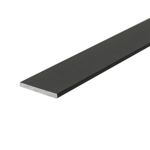 2-1/4" X 1/16" Aluminum Flat Bar Black Finish 47-7/8" Long