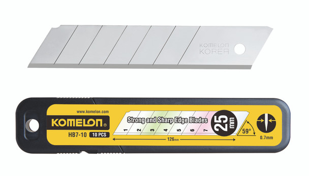Komelon Cutter Replacement Blades 25mm 10 Pack