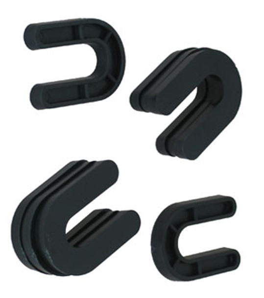1/4" x 2" Black Plastic Horseshoe Shims (50/Pack)