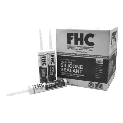 FHC TRU-Clear S1000C Series Silicone Sealant - 10.1 fl oz Cartridge (Acetic Cure)