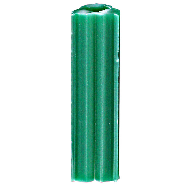 Green Ribbed Tubular Plastic Expansion Anchor #10-#12 Case of 3000