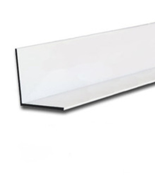 1" x 1" x 1/16" Aluminum Angle Anodized Bright White Powder Coat Finish 95"