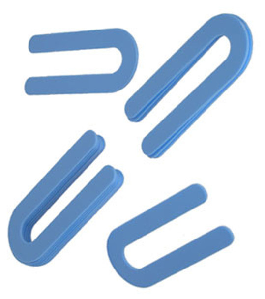 1/16" x 3" Blue Plastic Horseshoe Shims - 100 Pack