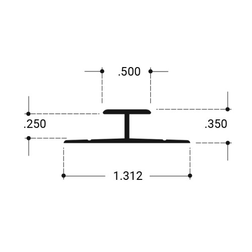 Clear Anodized Aluminum Mirror Mounting Division Bar 95" Long