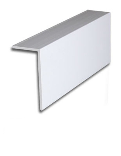 1 1/2" x 3/4" White Vinyl L Trim - 47"