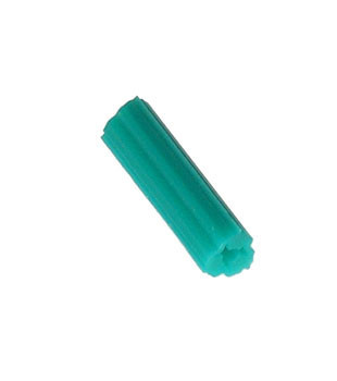 Green Ribbed Tubular Plastic Expansion Anchor #10-#12 Box of 100