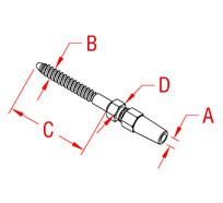 RailEasy™ Lag Stud - Right Hand 2 Pack