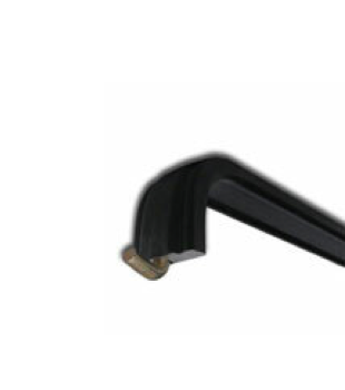 Extruded Aluminum Push Bar with J Hook for 36" Doors