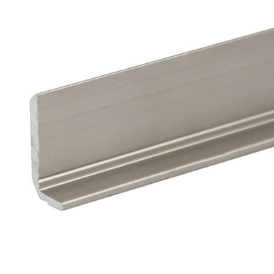 Brushed Nickel Aluminum J Channel for 1/4 Mirror Support 47-7/8