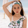 KRIO + COLOR Jungle Rash One Shoulder Swimsuit for Girls