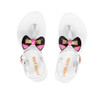 photo of PETITE JOLIE "White and Black Meow Meow" Flat Sandals for Girls by PETITE JOLIE