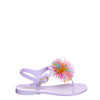 PETITE JOLIE "Lavander with a Pom Pom Charms" Flat Sandals for Girls